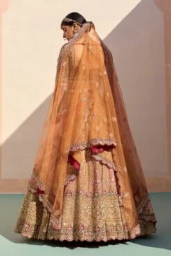Mustard Organza Double Duppatta Lehenga Set -Lillys Clothing Shop ASL6255