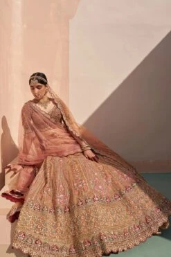 Mustard Organza Double Duppatta Lehenga Set -Lillys Clothing Shop ASL6265
