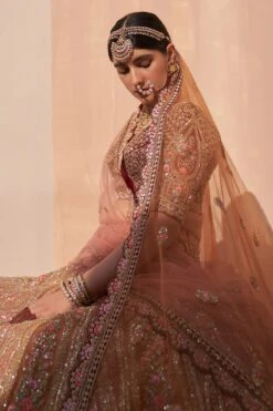Mustard Organza Double Duppatta Lehenga Set -Lillys Clothing Shop ASL6278