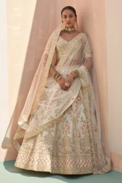 Ivory Double Dupatta Lehenga Set