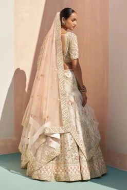 Ivory Double Dupatta Lehenga Set -Lillys Clothing Shop ASL6455