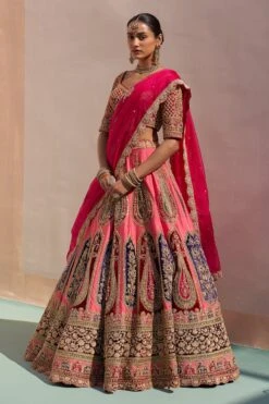 Pink Double Dupatta Lehenga Set