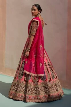 Pink Double Dupatta Lehenga Set -Lillys Clothing Shop ASL6543