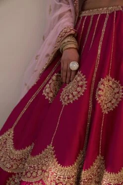 Wine Double Dupatta Lehenga Set -Lillys Clothing Shop ASL6615