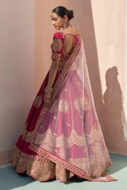 Wine Double Dupatta Lehenga Set -Lillys Clothing Shop ASL6619