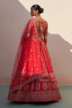 Red Double Dupatta Lehenga Set -Lillys Clothing Shop ASL7864