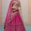 Rani Pink Double Dupatta Lehenga Set -Lillys Clothing Shop ASL8210