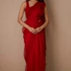 Red Organza Saree Set