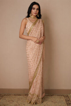 Blush Pink Saree Set