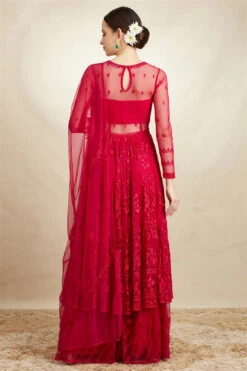 Hot Pink Thread Sharara Set -Lillys Clothing Shop ASTC112228 2