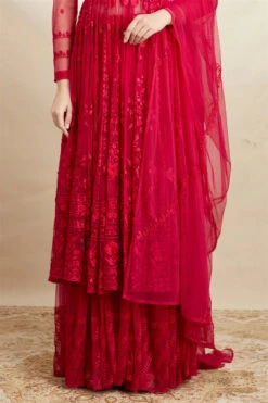 Hot Pink Thread Sharara Set -Lillys Clothing Shop ASTC112228 3