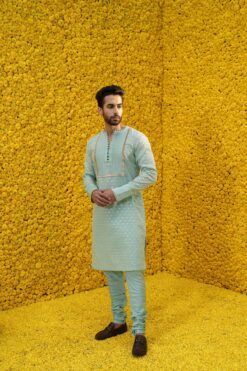 Omar Aquamarine Kurta