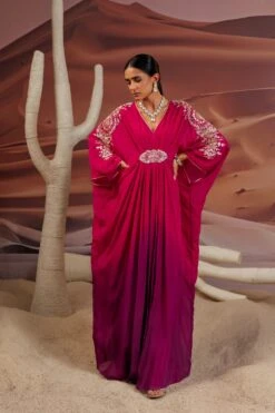 Fuschia Purple Shaded Kaftan