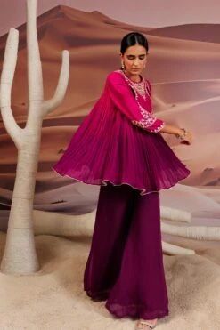 Fuschia Purple Shaded Pleated Top And Palazo Pant -Lillys Clothing Shop Adi7520copy 1920x.progressive cb2f256f 4ef3 47c3 ad59 11b0ed28f46a