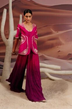 Fuschia Purple Shaded Pleated Top And Palazo Pant -Lillys Clothing Shop Adi7556copy 1920x.progressive e7772853 2161 4fcc 99a2 d7d07da111fa