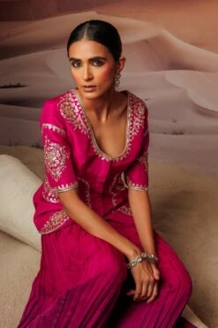 Fuschia Embroidered Jacket Top And Fushcia Purple Pleated Palazo Pant -Lillys Clothing Shop Adi7599copy 1920x.progressive 3cfd36bc bc1b 4a53 b0a9 a1b07206326a