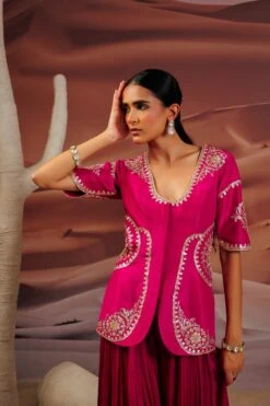 Fuschia Embroidered Jacket Top And Fushcia Purple Pleated Palazo Pant -Lillys Clothing Shop Adi7610copy 1920x.progressive ab1c1c1a c92d 4de0 896c 2aeab65d4bcd