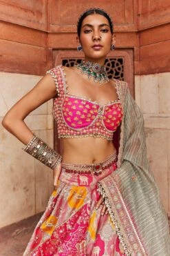 Pink Banarasi Chanderi Meenakari Work Lehenga Set -Lillys Clothing Shop Aditi Gupta A 04.03.jpgk 0725526001682681774