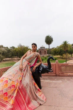 Coral Woven Banarsi Chanderi Lehenga -Lillys Clothing Shop AditiGuptaA04.03.230668