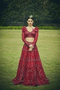 Urban Red Lehenga