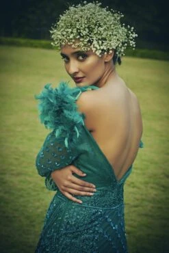 Ocean Blue Trail Gown -Lillys Clothing Shop B14967 copy scaled 1