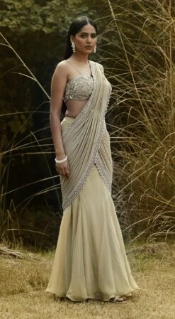 Pista Draped Saree Set -Lillys Clothing Shop BRR 2664 PISTA 2 1100x a1763048 589b 4a2b a203 09dc4c1beb23