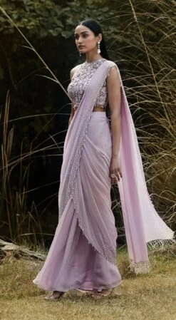 Lilac Embroidered Pre Draped Saree -Lillys Clothing Shop BRV 1926 LILAC 4 1100x f0cb7819 0f37 4be0 ac9d 725e816b4e22