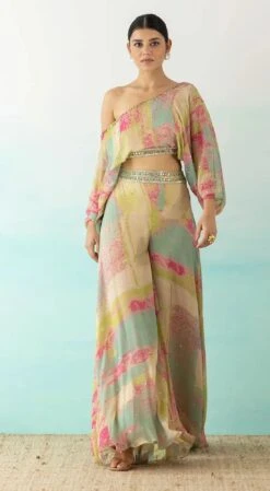Multicolor One Shoulder Crop Top And Palazzo Set -Lillys Clothing Shop BSO 227 GREEN 2 1100x 1100x f6d2a2cd 3d64 4148 bc72 0a68b24c3b13