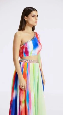 Multicolored One-Shoulder Top & Skirt Set -Lillys Clothing Shop BSO 496 MULTI 2 1100x 5c55483f 0ab4 43fd 8f8f 51e1b9c31481