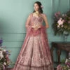 Rust/Rose Lehenga With French Chateau Elements -Lillys Clothing Shop Bindani Grain 21 07 239286