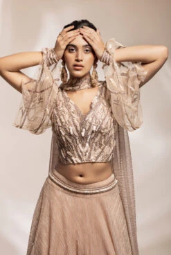 Champaign Georgette Skirt -Lillys Clothing Shop CE27CA7D 073E 40D3 8808 049958E0779C