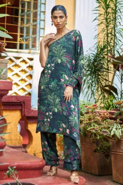 One Shoulder Kaftan With Pants