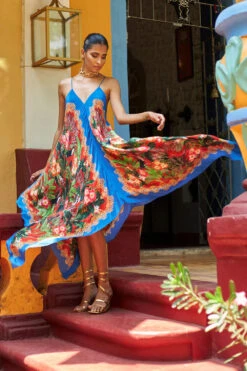 Spaghetti Strap Scarf Dress