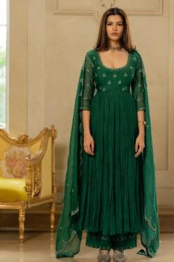Emerald Green Anarkali Set