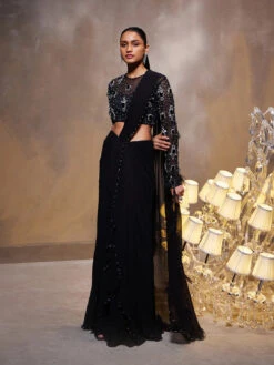 DIANA Saree Set - Black
