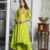 Love Bird Hi-Lo V Neck Embroidered Kurta Set