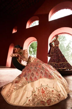 Ivory Jamawar Lehenga -Lillys Clothing Shop DSC09269