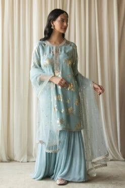 Blue Foil Print Garara