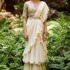 White Pre Draped Ruffle Saree -Lillys Clothing Shop DSC 5545 1600x ad9b17db 8a1d 42ad b985 ab1282360e7b