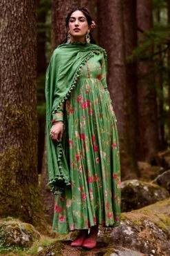 Fern Green Fern Green Anar Print Anarkali Set -Lillys Clothing Shop DSC 6995 1600x c2ca5ae2 c82e 4d73 8f15 d61cd6f96f46