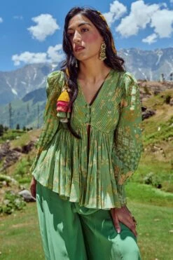 Fern Green Bagh Printed Peplum -Lillys Clothing Shop DSC 7020 1600x 57e4e74a 8c83 4b99 9f53 96a480f48092