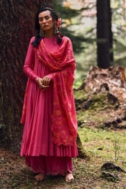 Rani Pink 40 Kali Cotton Silk Anarkali Set -Lillys Clothing Shop DSC 7960 1600x 2500de3f 7c2f 4aee a21a 6b46b29b4c75