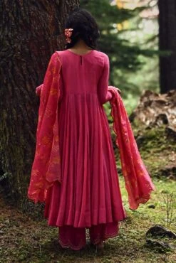 Rani Pink 40 Kali Cotton Silk Anarkali Set -Lillys Clothing Shop DSC 7980 1600x 02bc7a0d e957 46ed 8f4d 1b770152ec16