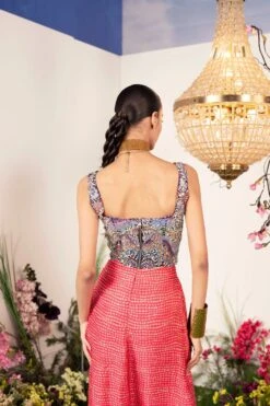 Embellished Corset Paired With Coral Skirt -Lillys Clothing Shop ECM 2552 1
