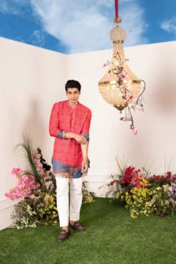 Coral Kurta Pant Set