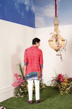 Coral Kurta Pant Set -Lillys Clothing Shop ECM 2779 3