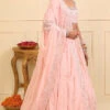 Pink Georgette Chikankari Embellished Lehenga Set -Lillys Clothing Shop ESKC042312 4