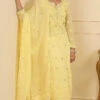 Lemon Yellow Georgette Chikankari Embellished Kurta Set 11 Lemon Yellow Georgette Chikankari Embellished Kurta Set -Lillys Clothing Shop ESKC042318 1
