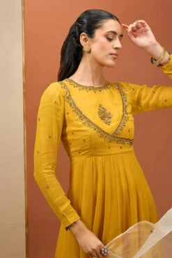 Mustard Anrakali Set -Lillys Clothing Shop ESKC102401 001 19