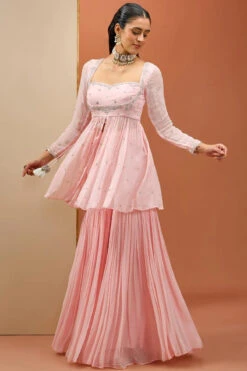 Baby Pink Peplum Set -Lillys Clothing Shop ESKC102409 001 11